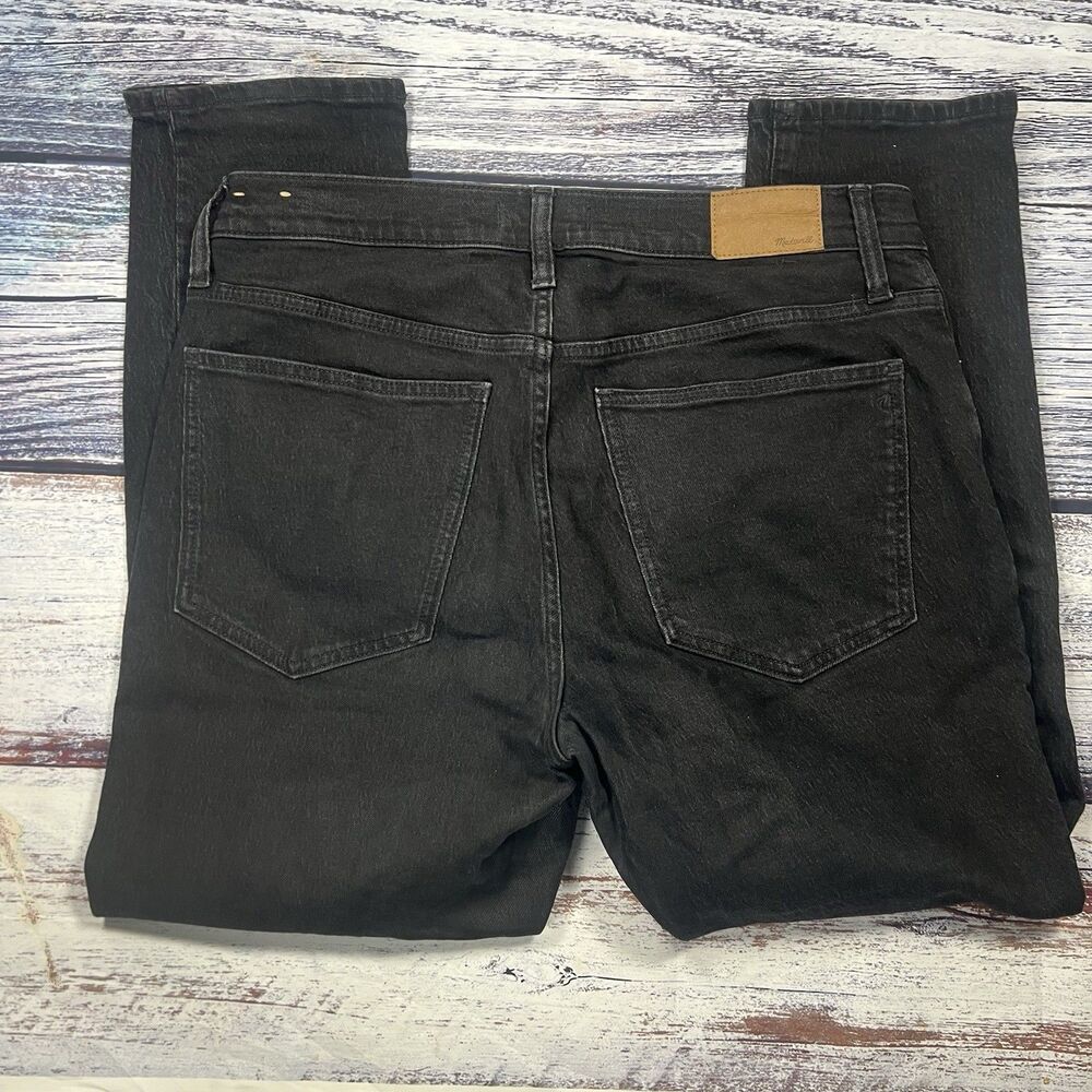 Madewell The Mid Rise Perfect Vintage Jean Clean Black NH629 Women’s Size 30 - Picture 4 of 7